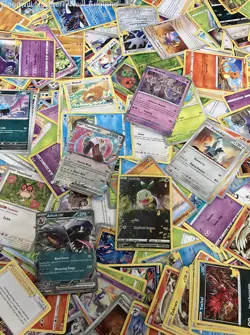 2.5LB Lot of Mixed Various Assorted Pokemon Cards CCG TCG Trading Cards w/ Tin - Image 3
