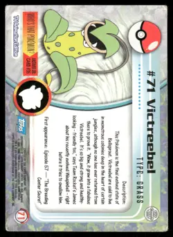 Pokemon Cards Victreebell #71 Topps Trading Cards Series 1 MP *1 - Image 2