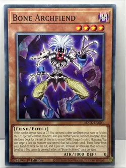 Yu-Gi-Oh! TCG - Bone Archfiend - 1st Edition Card #SDCK-EN003 NM - Image 1