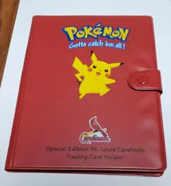 1999 Special Edition Vintage St. Louis Cardinals Pikachu Pokemon Card Binder - Image 1