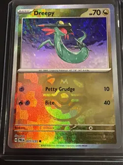Pokemon Dreepy Prismatic Evolutions Card 071/131 Masterball Reverse Holo TCG - Image 2