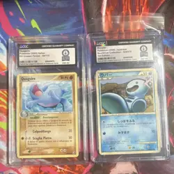 CGC World Record Pokemon Lot (2 Cards) Quagsire EX Unseen Forces Wooper 1st Ed - Image 1