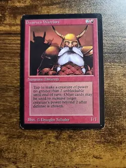MTG MAGIC : The Gathering - BETA - DWARVEN WARRIORS - RARE FIND!!! - Image 1