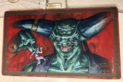 MTG Juzam Djinn Playmat Signed Mark Tedin Rare - Image 1