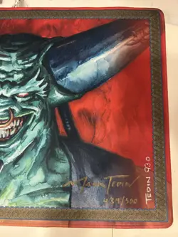 MTG Juzam Djinn Playmat Signed Mark Tedin Rare - Image 2