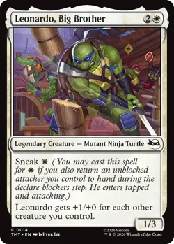 Leonardo, Big Brother Light Play, English Magic the Gathering MTG Teenage Mutant - Image 1
