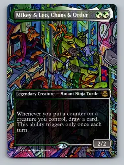 Mikey & Leo, Chaos & Order (Borderless) R Teenage Mutant Ninja Turtles 200 NM - Image 1