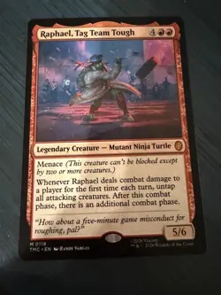 MTG Commander TMNT M Raphael, Tag Team Tough #0118 - Image 1