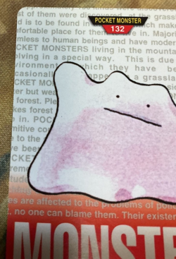 Ditto No. 132 Green & Red Set Bandai Carddass Series 1996 Pokemon Japanese #2657 - Image 3