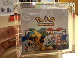 POKEMON XY EVOLUTIONS BOOSTER BOX 36x SEALED + ACRYLIC CASE ENG - NO CHARIZARD - Image 1