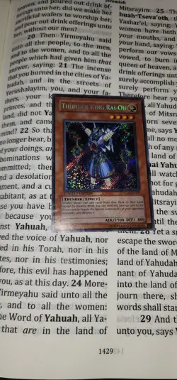 Yugioh Thunder King Rai-Oh Limited Edition Secret Rare YG02-EN001 NM - Image 2