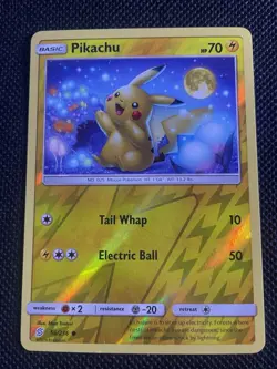 Pikachu 56/236 Sm- Unified Minds Set Reverse Holo Pokemon TCG - Image 1