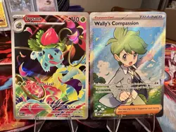 Mega Evolutions Ivysaur 134/132 & Wally’s Compassion 176/132 NM/M Pokemon - Image 1