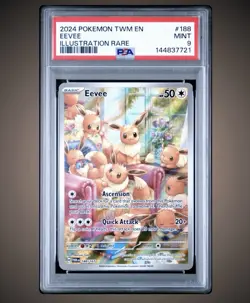 Eevee 188/167 Illustration Rare Twm En-twilight Masquerade Pokemon PSA 9 *222 - Image 1