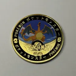 NEW Pokemon Charizard Premium Collection collectible Metal Gold Coin M/NM - Image 1