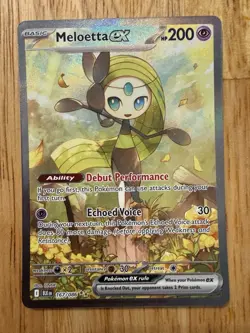 Pokemon Meloetta EX Sv: Black Bolt Special Illustration Rare Holo 167/086 HP 200 - Image 2