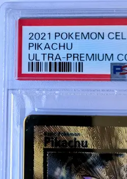 PSA 8 Pikachu #58 Metal Gold Celebrations Promo 2021 Pokemon – MINT – Sequential - Image 5