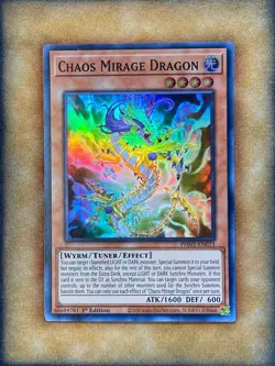 Yugioh Chaos Mirage Dragon PHHY-EN013 Super Rare 1st Ed NM - Image 1