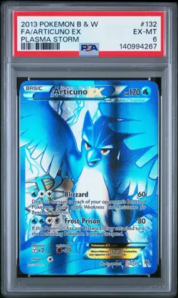2013 POKEMON BLACK & WHITE PLASMA STORM 132 FULL ART/ARTICUNO EX PSA 6 NM-MINT - Image 1