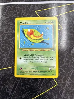 Pokemon Weedle 70/75 Unlimited Common Neo Discovery D12 - Image 1