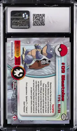 2000 POKEMON TOPPS CHROME SER 1 CHROME #9 BLASTOISE CGC 10 GEM MINT - Image 2