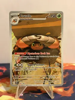 Pokemon TCG Crustle Illustration Rare SV10: Destined Rivals 186/182 NM - Image 1