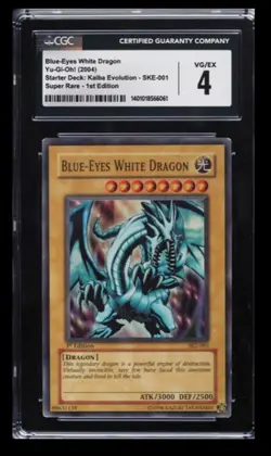 2004 Starter Deck Kaiba Evo 1st ED. Blue-Eyes White Dragon CGC 4 #SKE-001 SR - Image 1