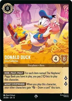 Disney Lorcana Reign of Jafar - 37 Donald Duck Collector Super Rare COLD FOIL - Image 1