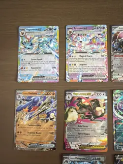 10 Pokemon Cards Mint Tcg Vaporeon Rayquaza Sylveon Mega Lopunny Crobat Zapdos - Image 2