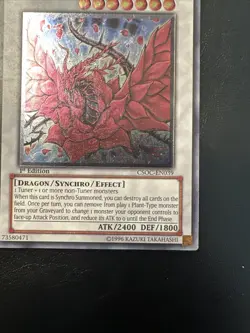 Yugioh Double Pink Black Rose Dragon CSOC-EN039 Ultimate Rare 1st Edition LP - Image 5