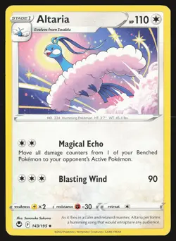 SWSH12: Silver Tempest Altaria #143/195 Uncommon Pokemon Card - Image 1
