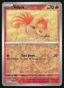 SV08: Surging Sparks Vulpix #016/191 Reverse Holo Pokemon Card - Image 1