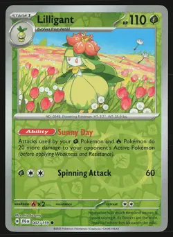 SV09: Journey Together Lilligant #007/159 Reverse Holo Pokemon Card - Image 1