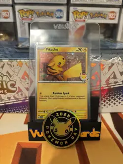 Pikachu Pokemon Day 2026 Promo Card 051/162 with Coin - Image 1