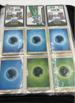 Lot Of Multicolor TCG Water Energy Pokemon Mixed Cards With Binder - Image 1