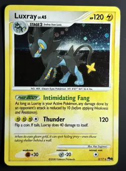 Luxray 3/17 POP Series 8 Holo Rare Pokemon Card HP Pokemon TCG 2008 - Image 1