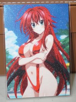 Rias Gremory Slingshot Bikini High School DxD Sexy Waifu Textured Custom Card - Image 1