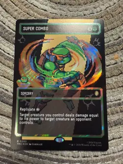 SUPER COMBO PIXEL ART SURGE FOIL [Borderless] - Rare - TMC TMNT MTG Magic 0095 - Image 1