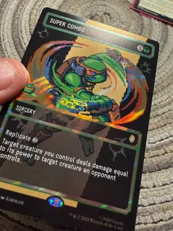 SUPER COMBO PIXEL ART SURGE FOIL [Borderless] - Rare - TMC TMNT MTG Magic 0095 - Image 2