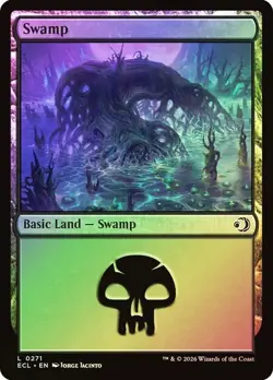 Foil 4x Lorwyn Eclipsed Swamp, Foil Basic Lands, Basic Lands, 4 Pack, 271 - Image 1
