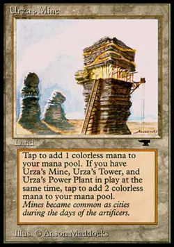 1x Urza's Mine (Tower) Heavy Play, English Antiquities MTG Magic - Image 1