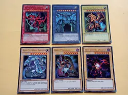 Yugioh LC01 Egyptian Gods, Dark Magician, Blue Eyes, Red Eyes 6-Set Ultra Rare - Image 1