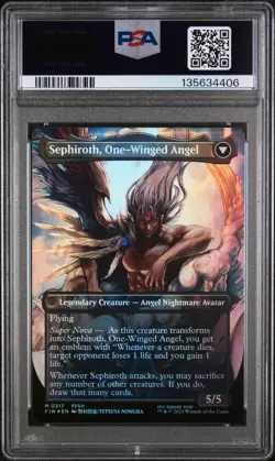 2025 MTG Sephiroth, Fabled SOLDIER 317 Borderless Final Fantasy Foil PSA 10 - Image 2