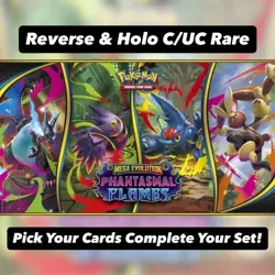 Pokemon Mega Evolution Phantasmal Flame Common Uncommon Reverse Holo Rare C/UC - Image 1
