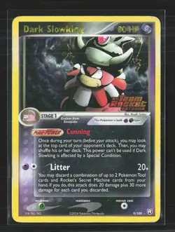 Pokemon 2004 EX Team Rocket Returns Dark Slowking #9/109 - Image 1
