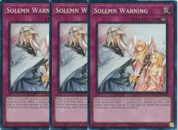 Yu-Gi-Oh! 3x Solemn Warning RA02-EN078 Prismatic Collector's Rare Playset - Image 1