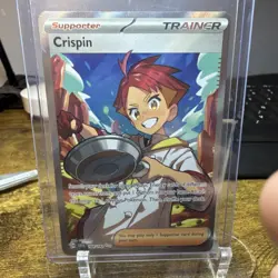 Pokemon TCG Crispin Trainer Ultra Rare Full Art Holo Stellar Crown 164/142 SV - Image 1