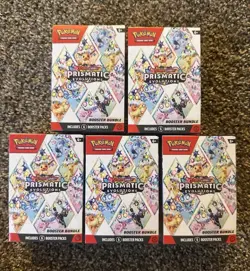 Pokemon TCG: S&V Prismatic Evolutions Booster Bundle Box Lot of 5 - Image 1