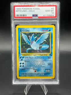 Pokemon Articuno Holo Fossil 2/62 Unlimited PSA 10 GEM MINT - Image 1