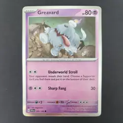 Pokemon TCG Greavard Scarlet & Violet Base Set 105/198 Holo Promo - Image 1